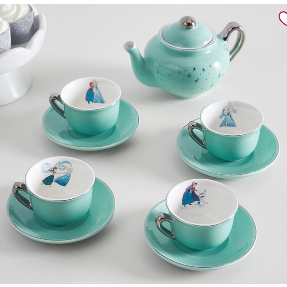Pottery Barn Kids Porcelain Disney Frozen Tea Set